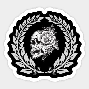 Skull Laurel Sticker